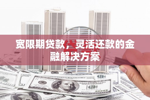 新余宽限期贷款，灵活还款的金融解决方案